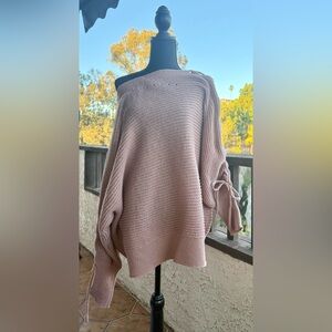 SHEIN Pink Off-Shoulder Sweater
